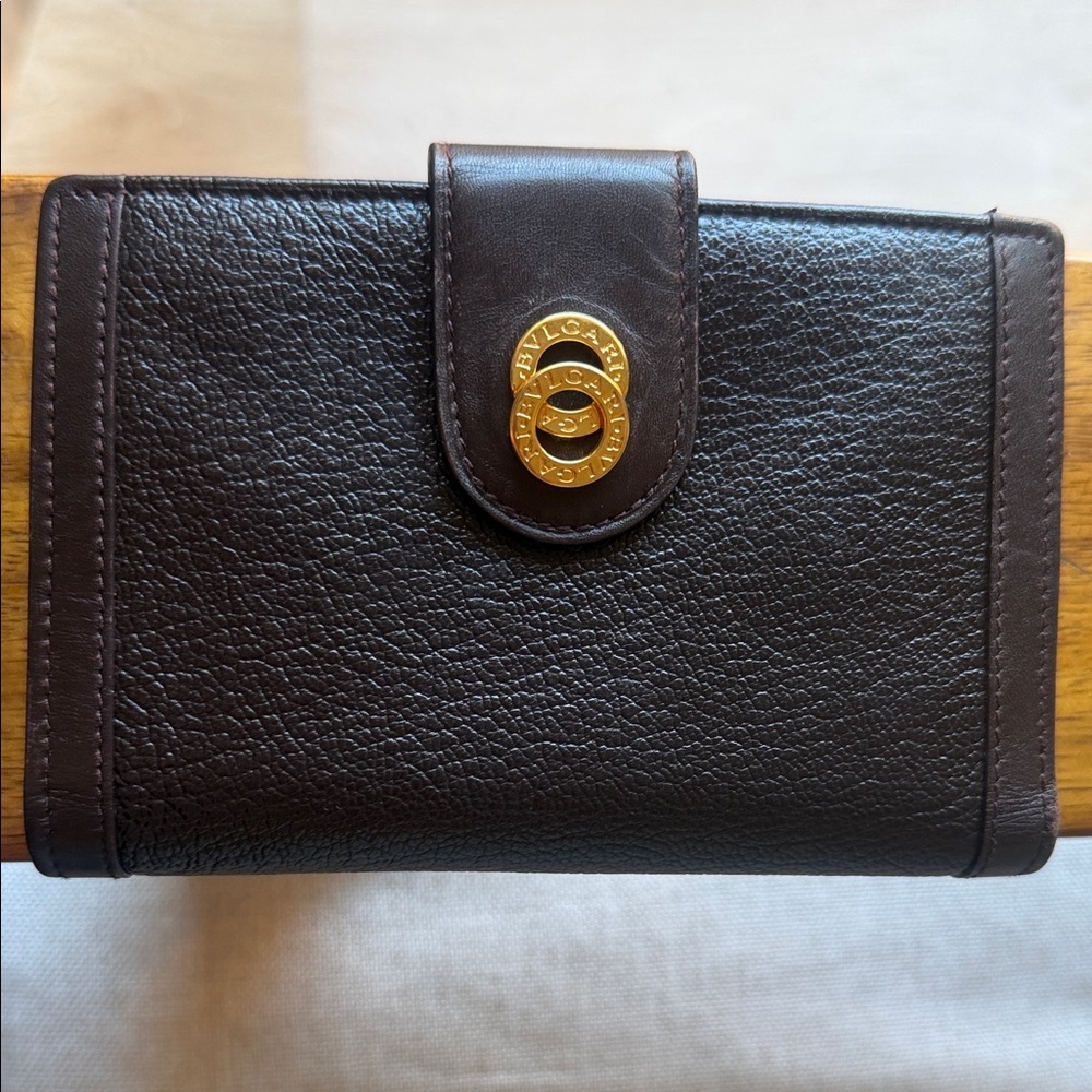 Bvlgari Brown Leather Wallet
